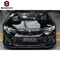 Spoiler Delantero de Fibra de Carbono Seca Estilo AD, Divisor de Labio Delantero, Kit de Carrocería para BMW G20 G21 320i 330i M340i Serie 3 2022-2026