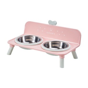 Daoge Stainless Steel Pet Bowl Double <b>Feeder</b> Elevated Non Slip For <b>Cats</b> Dogs With High Legs Food And Water Dish - Product Image 1