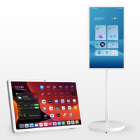 TV Pintar Portabel Android 15 25 Inci 1080P 8+128G Layar Interaktif Kamera Terintegrasi 13MP Tablet Pintar Seluler untuk Rumah dan Luar Ruangan
