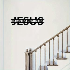 1 Pieza, Jesús es <span class=keywords><strong>el</strong></span> Camino, la Verdad y la Vida, Tallado Metálico para Pared, Decoración Religiosa para <span class=keywords><strong>el</strong></span> Hogar, Regalo Cristiano, Decoración del Hogar, Arte en Metal - Product Image 5