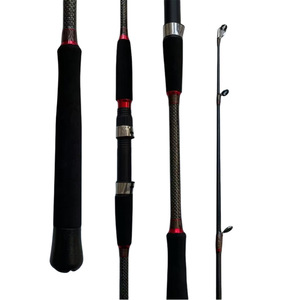Canne à pêche pour jigging lent en bateau 1,98m 2,1m, spinning et casting, en carbone haute densité, pour jigging en haute mer en eau salée, pour bar. - Product Image 1