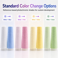 Hilo Acrílico Teñido con Cambio de Color Reactivo a los Rayos UV, Hilo Fotocrómico para Tejer Prendas, Cambio de Color Personalizado, Textil Ecológico