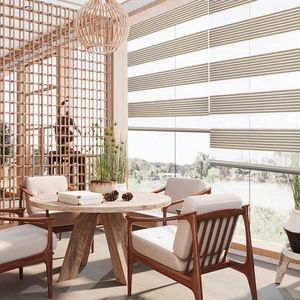 Stores enrouleurs extérieurs en tissu, rideaux enrouleurs <span class=keywords><strong>duo</strong></span> blancs, stores occultants intelligents <span class=keywords><strong>jour</strong></span> et <span class=keywords><strong>nuit</strong></span>, tissu zébré, fournisseur en gros - Product Image 5