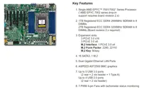 Carte mère de serveur H11SSL-i reconditionnée ATX avec processeurs AMD EPYC 7001/7002 SATA M.2 8 emplacements DDR4 3200mhz RAM Quatre canaux