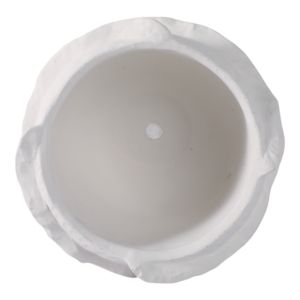 Maceta Redonda con Borde Ondulado, Maceta de Cemento para Plantas de Interior y Exterior, Decoración Chic - Product Image 5