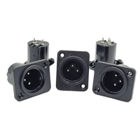 Connecteur vidéo XLR mâle 3 broches en plastique, prise jack XLR 3 broches mâle, connecteur audio XLR 3 broches mâle à monter