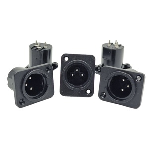 Connecteur vidéo XLR mâle 3 broches en plastique, prise <span class=keywords><strong>jack</strong></span> XLR 3 broches mâle, connecteur audio XLR 3 broches mâle à monter - Product Image 4