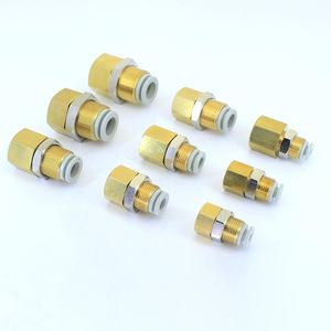 Raccords de tuyaux pneumatiques Cnbc, type à insertion, connecteurs filetés en cuivre pour circuits pneumatiques mécaniques - Product Image 3