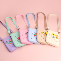 Bolso de Hombro de Moda 2026 para Mujer, Bolso de Viaje para Niñas, Bolsos de Almacenamiento, Bolsos Cruzados de Silicona con Dijes DIY para Teléfono Móvil
