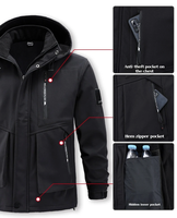 Ensemble veste et pantalon de ski en polaire thermique pour l'hiver 2026, pour hommes et femmes, imperméable, coupe-vent, respirant, combinaison de travail de sécurité en polyester