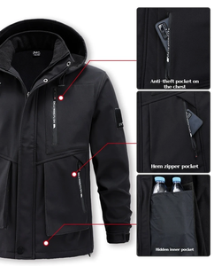 Set Giacca e Pantaloni da Sci Termici in Pile Invernale 2025 per Uomo e Donna, Impermeabile, Antivento, Traspirante, Tuta da <span class=keywords><strong>Lavoro</strong></span> di Sicurezza in Poliestere - Product Image 5