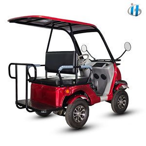 Voiturette de golf électrique homologuée pour la route HLD avec sièges passagers pour les centres de villégiature, 48V 1500W, 4 places, quadricycle avec pare-brise et toit - Product Image 4