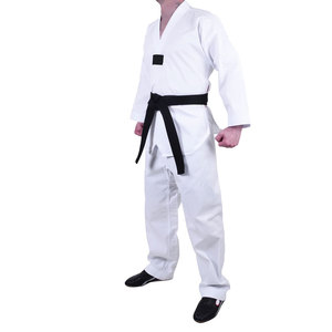 Uniformes de Taekwondo personnalisés de haute qualité avec logos imprimés numériquement, 100% coton, durables, respirants, séchage rapide, vêtements d'arts martiaux - Product Image 2