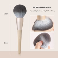 Ensemble de pinceaux de maquillage de luxe multifonctionnels 2026 tendance avec logo personnalisé, 1 pièce, haute qualité, manche en bois végétalien souple, pour l'application du correcteur