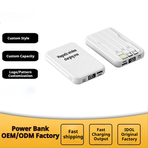 Station d'alimentation portable sans fil magnétique 10000mAh 22.5W/20W/18W Charge rapide Affichage LED Câbles intégrés USB Logo personnalisé Cadeau - Product Image 1