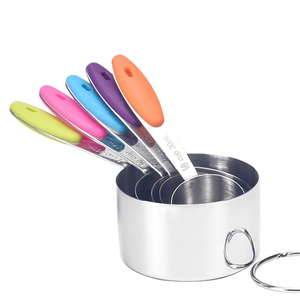 Dụng Cụ Đo Lường Cao Cấp 10 Chiếc Cốc Đo Lường Và Thìa Đo Lường Đa Năng Bằng Silicon Có Tay Cầm Nhiều Màu Sắc Bằng Thép Không Gỉ - Product Image 3