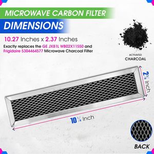 Filtre pour four à micro-ondes Xinrui WB02X10776, filtre à charbon actif en acier inoxydable pour GE JX81C - Product Image 3