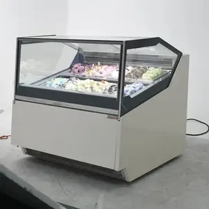 Table top ice cream display freezer ice cream continuous freezer machine ice cream showcase freezer