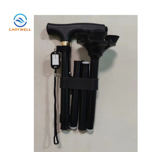 חם למכור סגסוגת אלומיניום ארבע רגליים הליכה מקל עם אור led עבור קשישים - Product Image 1