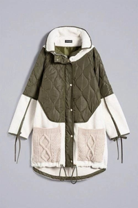 Manteau Sherpa d'hiver chaud pour mamans de grande taille Maternité stade tardif Parka surdimensionnée Veste polaire tendance Veste respirante d'automne - Product Image 2