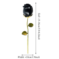 Rose en cristal naturel en gros avec tige métallique, figurine de rose en pierre précieuse polie, rose en améthyste, quartz rose, fleur éternelle, cadeau