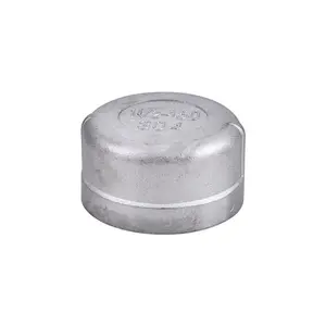 Raccord de tuyau femelle BSP en acier inoxydable fonte malléable ss 304 316L bouchon de tuyau rond