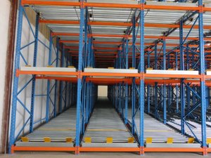 ניצול שטח גבוהה כוח משיכה רולר מדפים מערכת אחסון מתכת מדפים חדירת 5 מזרן - Product Image 2