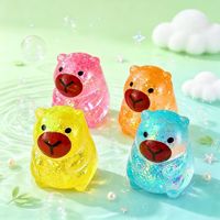 Jouets de décompression promotionnels en TPR, Capybara Maltose scintillant effet aurore, mignons, moelleux, compressibles, à rebond lent, très demandés