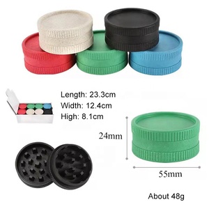 Logo personnalisé Accessoires pour fumeurs Broyeur écologique biodégradable 55mm Broyeur d'herbes et de tabac à épices en plastique biodégradable - Product Image 2