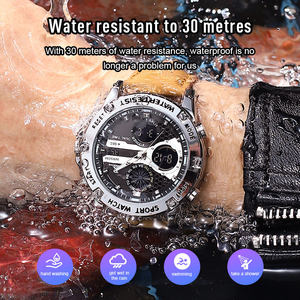 <span class=keywords><strong>ONTHEEDGE</strong></span> Montre de luxe pour homme en cuir, étanche, lumineuse, avec date, montre-bracelet à quartz pour homme, Relogois Masculino - Product Image 5