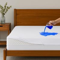 Enveloppe de matelas à fermeture éclair Protège-matelas imperméable, couche TPU à six faces s'adapte jusqu'à 8 pouces de profondeur lisse-lavable doux