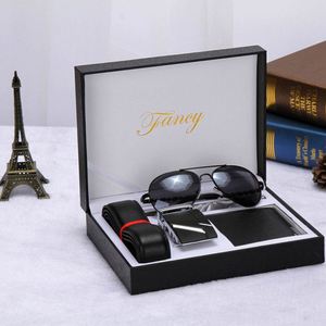 High Quality Genuine Leather Automatic Buckle Belt + <b>Watch</b> + Wallet Gift <b>Set</b> - Product Image 1