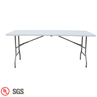 Table de traiteur pliable rectangulaire blanche en plastique de 180 cm (6 pieds) pour événements et mariages – Vente en gros
