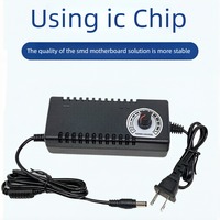 Balance numérique à crochet suspendu, adaptateur d'alimentation CC réglable 12V 5A, 2 ports USB, 2 ports Type C, prise US EU