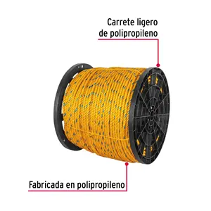 BOÎTE de 360 mètres de corde en polypropylène jaune de 11 mm, bobine de 360 m - Product Image 2