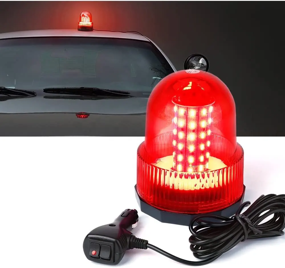 Auto-Onderdelen Vervaardigen Dak Top Hoge Intensiteit Rode Led Waarschuwing Waterdichte Strobe Baken Licht Voor Vrachtwagen