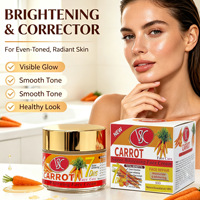 Crème hydratante et éclaircissante 50g/100g au collagène et vitamine C pour un teint uniforme et radieux – Crème visage à la carotte