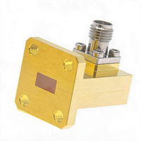 Adaptateurs coaxiaux à guide d'ondes, type terminal orthogonal de précision, modèle en aluminium et cuivre personnalisable de haute qualité