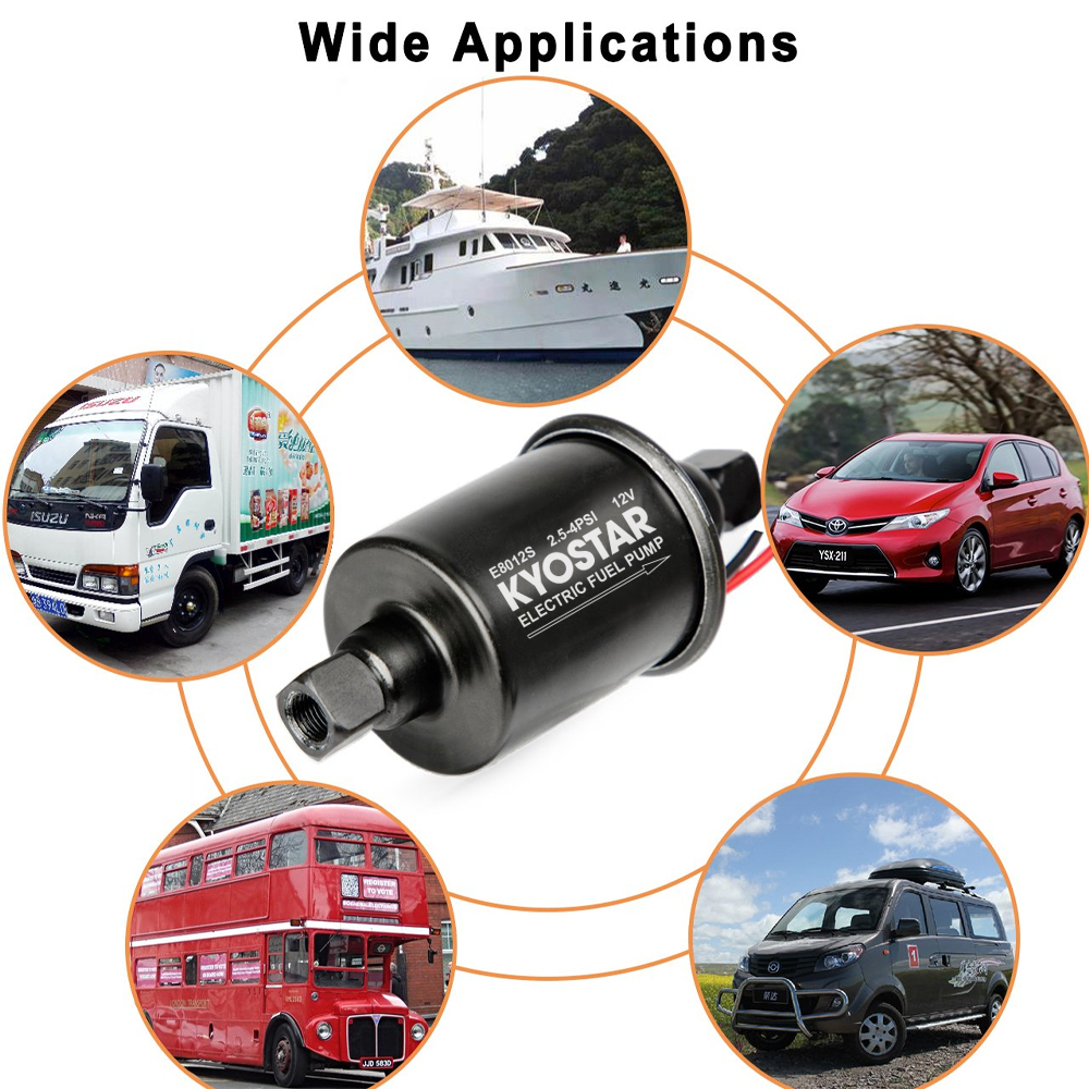 Bomba De Combustible Eléctrica Universal 12V - Baja Presión (5-9 PSI), Flujo 30 GPH, Para Gasolina Y Diésel