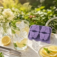 Nouveau moule en silicone en forme de papillon, moule antiadhésif DIY pour gâteau, biscuits, glace, bonbons, accessoire de cuisson résistant au four et au congélateur