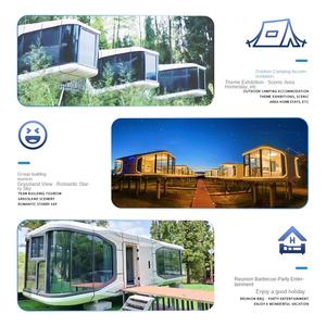 Fuente Fabricantes Suministro Space Capsule Integrado Micro-House Steel <span class=keywords><strong>Mobile</strong></span> <span class=keywords><strong>Home</strong></span> para Homestay y Villa Container Material - Product Image 4
