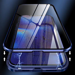 เคสโทรศัพท์แบบ Coque <span class=keywords><strong>360</strong></span> องศา ป้องกันการสอดแนม แม่เหล็กดูดติดกระจกนิรภัย ป้องกันความเป็นส่วนตัว วัสดุโลหะ สำหรับ <span class=keywords><strong>iPhone</strong></span> 12 XR 11 <span class=keywords><strong>XS</strong></span> X Pro SE 2020 รุ่นบาง ODM - Product Image 4