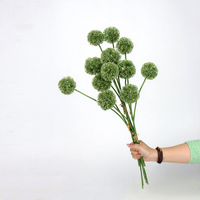 Série Verte : Accessoires en Soie Artificielle, Plantes, Feuilles, Bulbes d'Oignon Effet Givre, Agapanthus - Pour Usage Intérieur, Décoration de Bureau et Maison
