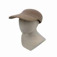 Gorro de Béisbol de Invierno Cálido y Esponjoso de Pelo de Conejo, Color Sólido, Felpa Suave, Estilo Newsboy para Mujer