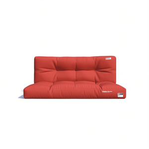 Cojines de Exterior Rojos de Poliéster, Resistentes al Agua, Rectangulares, de Color Sólido, para Uso en Todas las Estaciones, Relleno Acolchado, 100% Fibra de Poliéster - Product Image 1