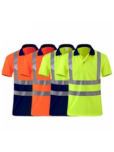 Polo <span class=keywords><strong>de</strong></span> sécurité à manches personnalisé en gros haute visibilité uniforme <span class=keywords><strong>de</strong></span> travailleur Fluorescence réfléchissant vêtements <span class=keywords><strong>de</strong></span> travail <span class=keywords><strong>de</strong></span> sécurité - Product Image 3
