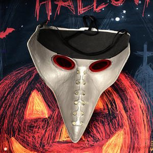 Masque de festival de mascarade steampunk, oiseau à bec long et acéré, style peste, étrange - Product Image 4