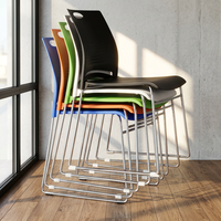 Chaises de conférence empilables modernes, chaise de bureau ergonomique en maille, applicable aux salles de réunion scolaires, mobilier de bureau
