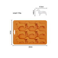 NOUVEAU 2024 Échantillon gratuit de moule à glace en silicone sans BPA Forme de chien 9 cavités Plateau à glaçons en silicone pour enfant pour faire des bonbons au chocolat