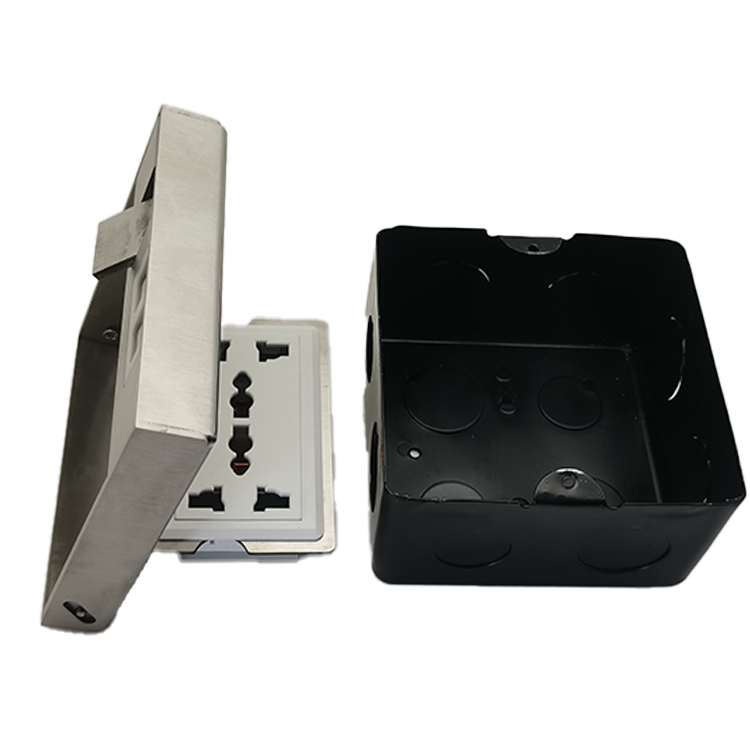 Stainless Steel Sliver Invisible Floor Socket Electric Power Socket Outlet Hidden Design Floor Socket